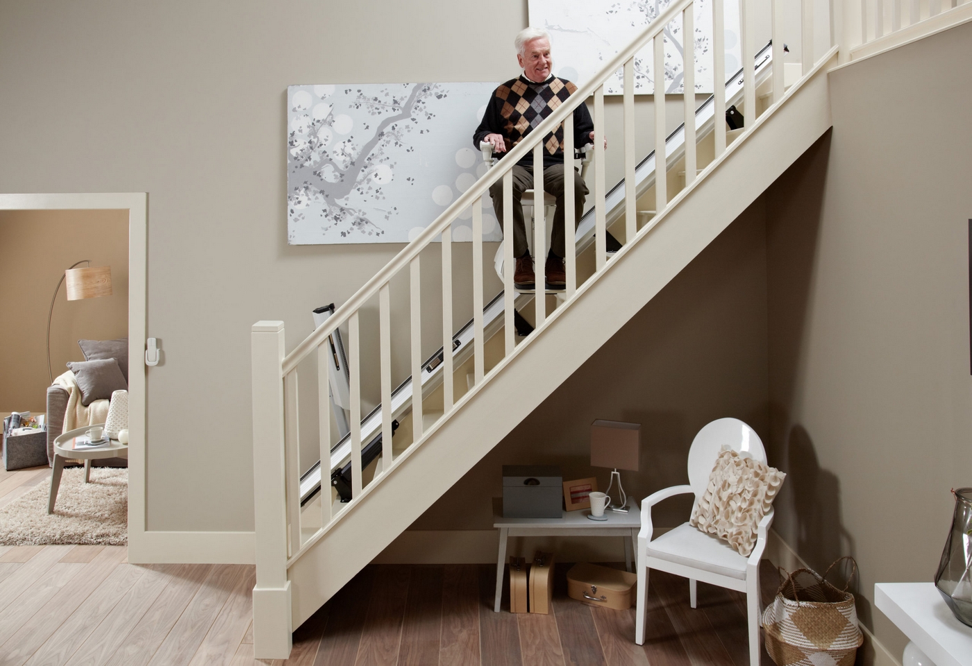 monte-escalier droit